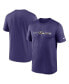 Фото #1 товара Men's Purple Baltimore Ravens Horizontal Lockup Legend T-shirt