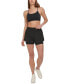 Women's Solid Double-Layer Training Shorts