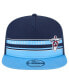 Фото #1 товара Men's Navy/Light Blue Tennessee Titans Half Stripe Trucker 9FIFTY Snapback Hat