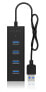 Фото #7 товара USB-концентратор USB ICY BOX IB-HUB1409-U3 - USB 3.2 Gen 1 (3.1 Gen 1) Type-A - USB 3.2 Gen 1 (3.1 Gen 1) Type-A - 5000 Mbit/s - Черный - Алюминий - 0.04 м