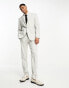 ASOS DESIGN slim suit jacket in crosshatch in ice grey