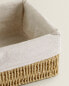 Rectangular fabric interior basket