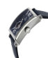Men's Avenue of Americas Intravedere Swiss Automatic Italian Blue Leather Strap Watch 44mm