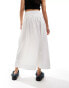 Фото #2 товара Cotton On v waist maxi volume skirt in white