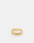 Lost Souls textured band ring in 18k gold plated