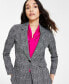 Фото #3 товара Women's Herringbone Single-Button Blazer, Created for Macy's