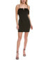 Aidan Mattox Stretch Crepe Mini Dress Women's Black 12