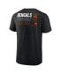 Фото #2 товара Men's Black Cincinnati Bengals Repeat Stats T-Shirt