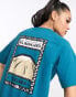 The North Face Faces Kilimanjaro back print boyfriend fit t-shirt in teal