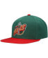 Men's Green, Red Seattle SuperSonics Hardwood Classics Snapback Hat