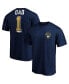 ფოტო #1 პროდუქტის Men's Navy Milwaukee Brewers Number One Dad Team T-shirt