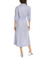 Фото #2 товара Ganni Jacquard Wrap Dress Women's Blue 38