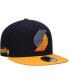 ფოტო #1 პროდუქტის Men's Navy, Gold Portland Trail Blazers Midnight 59FIFTY Fitted Hat