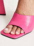 Фото #3 товара RAID Wide Fit Angel mules with angular heel in hot pink