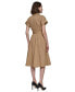 ფოტო #2 პროდუქტის Women's Poplin Grommet Shirtdress