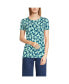 ფოტო #3 პროდუქტის Women's Tall Cotton Rib T-shirt