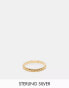 Фото #1 товара ASOS DESIGN sterling silver rope ring in 14k gold plate