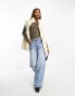 ASOS DESIGN super fluffy gilet in cream