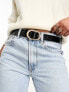 ASOS DESIGN croc double circle waist and hip belt