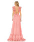 Women's Ruffle Sleeve Sweetheart A Line Gown