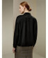 ფოტო #2 პროდუქტის Women's Elagent Pleated Silk Blouse