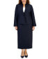ფოტო #1 პროდუქტის Plus Size Shimmer Tweed Jacket & Midi Skirt