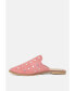 JODIE Dusty Pink Studded Leather Mules