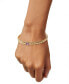 Amethyst (3/4 ct. t.w.) & White Topaz (1/6 ct. t.w.) Tubogas Bangle Bracelet in 14k Gold-Plated Sterling Silver