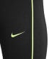 Big Girls Pro Dri-FIT Mid-Rise Leggings Black/volt/volt, XL - фото #5