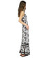 Women's Printed Ruffle-Hem Maxi Dress