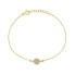 Фото #1 товара Gentle yellow gold bracelet with zircons BR38AUY