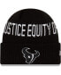 Фото #2 товара Men's Black Houston Texans Team Social Justice Cuffed Knit Hat