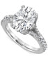ფოტო #1 პროდუქტის Certified Lab Grown Diamond Oval Split Shank Engagement Ring (3-1/2 ct. t.w.) in 14k Gold