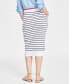 Фото #4 товара Women's Striped Sweater-Knit Pencil Skirt, Created for Macy's