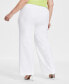 Plus Size Wide Leg Pull-On Pants
