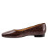 Фото #8 товара Trotters Honor T2057-273 Womens Brown Narrow Leather Ballet Flats Shoes