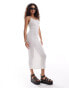 Фото #1 товара Noisy May tie back open knit maxi dress in off white