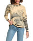 Minnie Rose Reverse Palm Print Cashmere-Blend Sweater Women's Yellow Xs