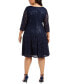 Фото #2 товара Plus Size Sequined Lace Dress