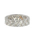 ფოტო #2 პროდუქტის Suzy Levian Sterling Silver Cubic Zirconia Heart Cluster White Eternity Band