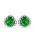 ფოტო #3 პროდუქტის Created Green Quartz and Cubic Zirconia Stud Earrings