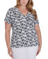 Plus Size Printed Essentials Short Sleeve Top