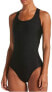 Фото #1 товара Nike 266179 Woman Black Essential Cross-Back One-Piece Swimsuit Size Small