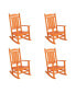 Фото #1 товара All-Weather Outdoor Patio Poly Classic Porch Rocking Chair (Set of 4)