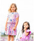 Girl Organic Cotton Dress Lavender Printed Fields Flowers - Toddler Child