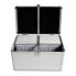 MEDIARANGE BOX75 - Box case - 200 discs - Silver - Fleece,Plastic,Wood - 120 mm - Aluminum