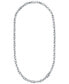 ფოტო #1 პროდუქტის Rhodium-Plated Brass Astor Link Unisex Chain Necklace