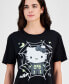 ფოტო #3 პროდუქტის Juniors' Hello Kitty Glow in the Dark Halloween Graphic Tee