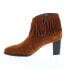 David Tate Misty Womens Brown Narrow Suede Zipper Ankle & Booties Boots 8.5