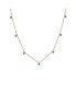 AJ by ALEV Seven Dangling Emeralds Necklace